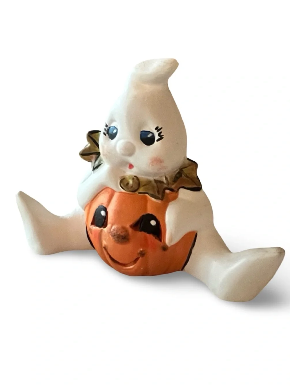 Vintage Pumpkin Belly Ghost Figurines Halloween Decor